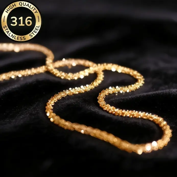Collar de cáuliflor de acero inoxidable 316 de alta calidad, collar brillante chapado en oro de 18 k | Accesorios diarios | Regalos del Día de San Valentín 1