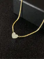 Collar de corazón de amor repleto de circonita para mujer, de Plata de Ley 925, joyería fina de lujo de alta calidad para compromiso y boda 5 Collar de corazón de amor repleto de circonita para mujer, de Plata de Ley 925, joyería fina de lujo de alta calidad para compromiso y boda 5