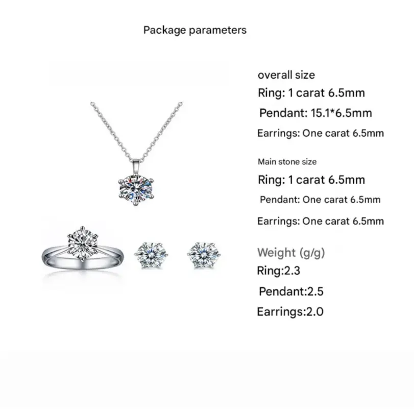 Conjunto de joyería de plata de ley 925 con circonita AAAAA, moda coreana para mujer, collar elegante, pendientes, anillo, fiesta de cumpleaños, regalo de boda 5