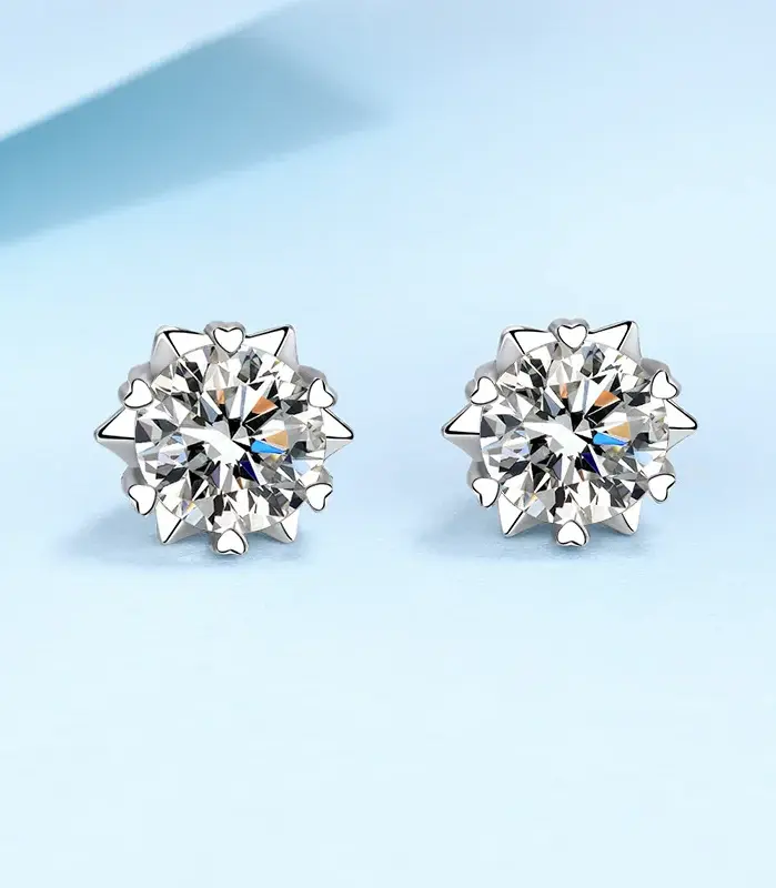 Pendientes chapados en 18K de plata de ley S925, Color D, pendiente de circón VVS1 para mujer, como brillante como joyería de boda con diamantes 2