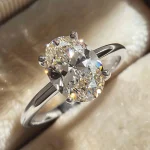 Anillo de Plata de Ley 925 con circonita de 1-8CT, precioso anillo de piedra ovalada brillante para mujer, compromiso, boda, joyería fina de lujo de alta calidad 2