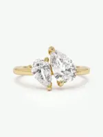 Anillos de dedo de Plata de Ley 925 con forma de gota de agua brillante, deslumbrantes anillos de dedo CZ de pera transparente para mujer, regalo de boda, joyería fina 6