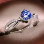 anillos de piedra de circonia con 6 garras para mujer, accesorios de banda de propuesta de Color plateado, joyería nupcial preciosa 4
