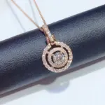 collar de circonita cúbica ostentosa para mujer, colgante en forma de círculo, Joyería Moderna para fiesta de boda, 2022 3