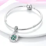 Nuevo Abalorio de plata de ley 925, colgante de trébol de cuatro hojas para pulsera Original, collar, regalos DIY para mujer 22 Nuevo Abalorio de plata de ley 925, colgante de trébol de cuatro hojas para pulsera Original, collar, regalos DIY para mujer 22
