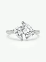 Anillos de dedo de Plata de Ley 925 con forma de gota de agua brillante, deslumbrantes anillos de dedo CZ de pera transparente para mujer, regalo de boda, joyería fina 5