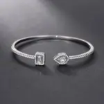 Huitan-pulsera de circonia cúbica para mujer, brazalete de lujo verde/blanco/azul, joyería de mano femenina de buena calidad, envío directo 2022 4