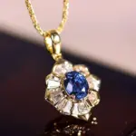 Collar con colgante de flores brillantes de lujo para mujer, accesorios de joyería de moda exquisitos, Europa y Estados Unidos 6