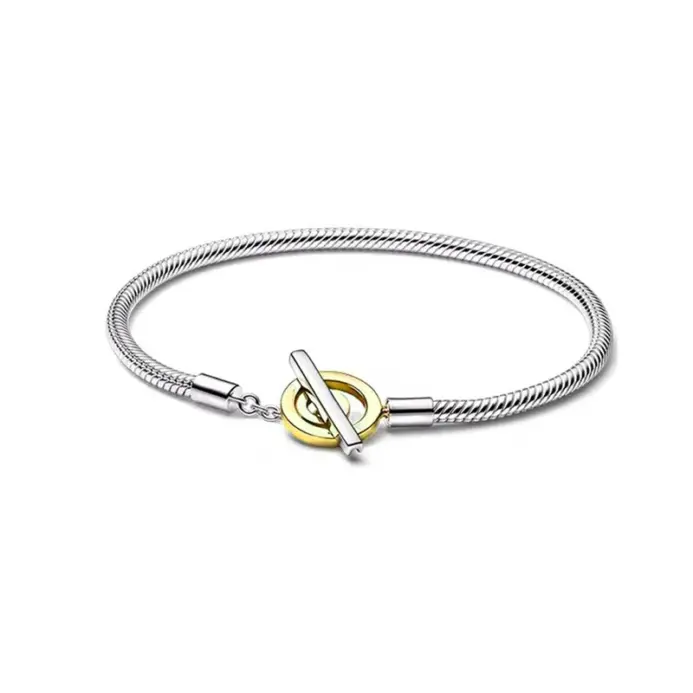 Plata de Ley 925 auténtica 17-20CM copo de nieve atrapasueños estrella pulsera Original apta para boda joyería fina fabricación DIY 3