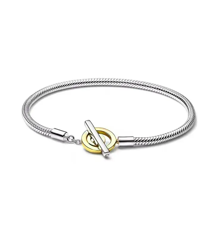 Plata de Ley 925 auténtica 17-20CM copo de nieve atrapasueños estrella pulsera Original apta para boda joyería fina fabricación DIY 3