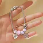 Pulsera de amor con cuentas de varios elementos para mujer, accesorios de joyería para la familia, regalo de vacaciones de fiesta de vestir diario, 1 unidad, 005 13