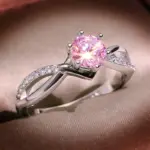 anillos de piedra de circonia con 6 garras para mujer, accesorios de banda de propuesta de Color plateado, joyería nupcial preciosa 3