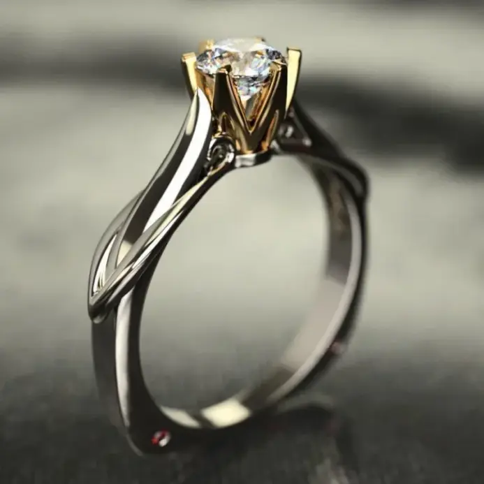 Anillo de oro puro de 18 quilates para mujer, anillos de Moissanit naturales con piedras preciosas, joyería hermosa, accesorios de boda para parejas, nueva tendencia 2025 1