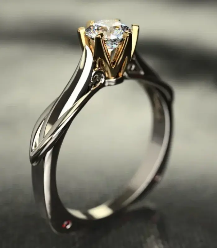 Anillo de oro puro de 18 quilates para mujer, anillos de Moissanit naturales con piedras preciosas, joyería hermosa, accesorios de boda para parejas, nueva tendencia 2025 1