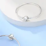 17-20CM 925 pulseras de plata para mujer estrella Luna mariposa gato garra loto corona dorada pulseras aptas para DIY dijes colgantes joyería 4