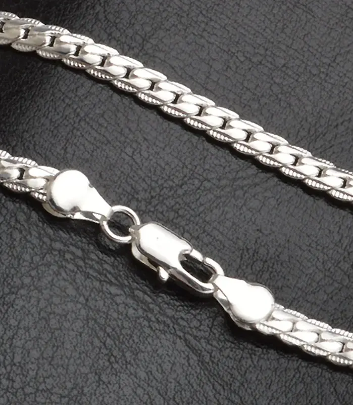 20-60cm 5mm Color plata diseño de marca de lujo collar noble cadena para mujer hombres joyería de compromiso de boda de moda 2