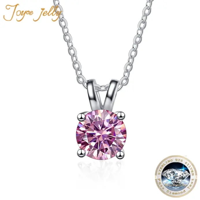 collar con colgante de moissanita para mujer, de Plata de Ley 925, de alta calidad, para boda, fiesta, regalo de joyería fina 1