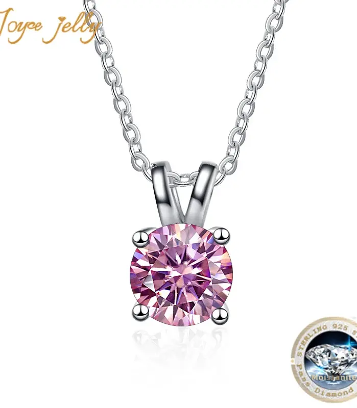collar con colgante de moissanita para mujer, de Plata de Ley 925, de alta calidad, para boda, fiesta, regalo de joyería fina 1