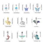 Abalorios de pulpo Kapibala y mariposa de perro bonito de Plata de Ley 925, aptos para pulsera Original Pan, brazalete, joyería DIY de alta calidad 3