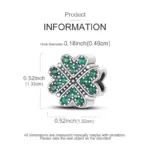Nuevo Abalorio de plata de ley 925, colgante de trébol de cuatro hojas para pulsera Original, collar, regalos DIY para mujer 19 Nuevo Abalorio de plata de ley 925, colgante de trébol de cuatro hojas para pulsera Original, collar, regalos DIY para mujer 19