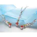 Conjuntos de joyería nupcial de Color plata esterlina 925, cuentas de joyería de moda, circonita cúbica CZ, aniversario de compromiso para mujeres y niñas 3