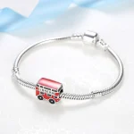 100% Original grano del encanto de la plata esterlina 925 de Taxi de la motocicleta rueda encantos Fit Pandora pulseras de las mujeres de la joyería de Diy 4