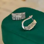 pendientes de aro con diseño moderno para mujer, aretes femeninos llamativos de circonia cúbica de lujo, joyería para fiesta y boda 6