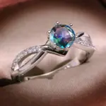 anillos de piedra de circonia con 6 garras para mujer, accesorios de banda de propuesta de Color plateado, joyería nupcial preciosa 5