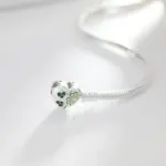 Pulsera de plata de ley 925 con trébol de cuatro hojas, pulsera con hebilla en forma de corazón para mujer, cuentas originales, joyería, regalos de amor 3