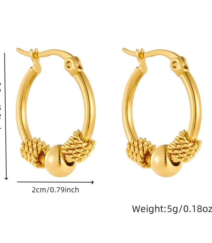 Acero inoxidable hueco dorado tejido forma Circular pendientes para mujer moda 2026 nueva joyería de regalo fiesta 2