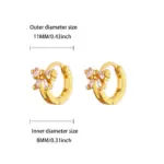 Pendientes elegantes con lazo de circón para mujer, aretes con lazo de Color dorado de acero inoxidable, regalo de joyería impermeable para boda de lujo 5
