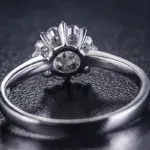 Anillo clásico de Plata de Ley 925 de lujo para mujer, joyería de copo de nieve, anillo de diamante simple de 30 quilates, anillo de mujer de diamante de imitación 4