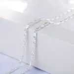 Nuevas cadenas planas finas de Plata de Ley 925 de 2MM para clavícula, collares para hombres y mujeres, joyería para fiesta y boda, regalos de Navidad de 40-75cm 3