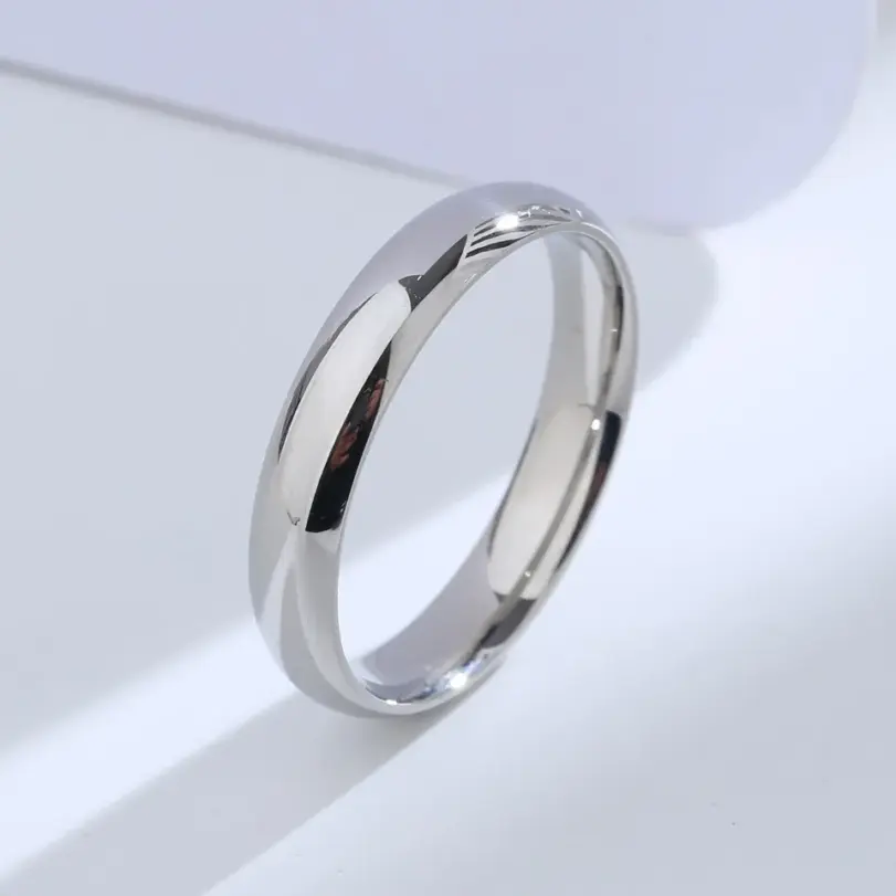Anillo Buyee de Plata de Ley 925 para parejas, anillo Simple de estilos antiguos para dedo para mujeres y hombres, joyería fina clásica de boda a la moda, círculo 3