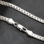 20-60cm 5mm Color plata diseño de marca de lujo collar noble cadena para mujer hombres joyería de compromiso de boda de moda 9