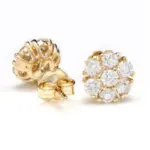 Pendientes de lujo de Color dorado brillante con circonita cúbica para mujer, pendientes pequeños y delicados para mujer, regalos, joyería clásica 4