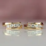 pendientes de aro de Color dorado para mujer, aretes circulares llamativos para uso diario, joyería femenina versátil con temperamento discreto 3