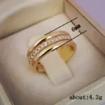 nuevo anillo de boda de moda para mujer Micro pavimentado Cubiz Zircon anillos de dedo accesorios de joyería de compromiso femenino 4
