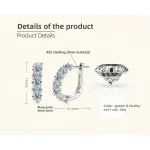 Pendientes de Plata de Ley 925 con Moissanita, Color D, 2.76 Quilates, Pendientes de Aro con Diamantes de Laboratorio, Joyería Fina Brillante para Bodas 5