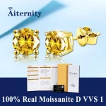 Pendientes GRA Moissanite con pluma probadora de diamantes para hombres y mujeres, pendientes de plata 925 con piedras preciosas y 2 certificados 4 Pendientes GRA Moissanite con pluma probadora de diamantes para hombres y mujeres, pendientes de plata 925 con piedras preciosas y 2 certificados 4