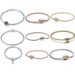2026 gran oferta moda 17 ~ 20CM plata 925 cadena de serpiente pulseras de corazón de amor se ajustan cuentas originales colgantes dijes DIY joyería regalo 1
