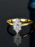 Anillo de circón Marquesa clásico Simple de Plata de Ley 925 de 1-3 quilates para mujer, joyería fina de lujo de alta calidad para compromiso y boda 5 Anillo de circón Marquesa clásico Simple de Plata de Ley 925 de 1-3 quilates para mujer, joyería fina de lujo de alta calidad para compromiso y boda 5