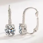 Sello brillante de lujo para mujer, pendientes de plata de ley 925 chapados en oro con incrustaciones de Boutique, pendientes de gota de gancho de circón blanco, regalo 3