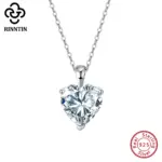 Rinntin-colgante de corazón de diamante moissanita, 1-4CT, cadena de plata de ley 925, gargantilla de fiesta, accesorios de joyería fina SMON08 1