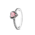 Anillo de plata 925 con piedra de corazón, nuevo superventas, anillos blancos y rosas, adecuados para cualquier ocasión, regalo de cumpleaños DIY a juego 25 Anillo de plata 925 con piedra de corazón, nuevo superventas, anillos blancos y rosas, adecuados para cualquier ocasión, regalo de cumpleaños DIY a juego 25