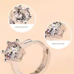 pendientes de aro pequeños y sencillos con incrustaciones clásicas, solitario de 6 puntas, circonita brillante, accesorios elegantes, pendientes de uso diario para mujer 3