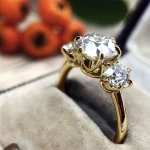 anillo de compromiso de circonia cúbica para mujer, sortija de boda, cristal brillante, diseño contraído, joyería caliente 5