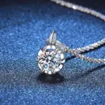 NeeTim-collar con colgante de moissanita de 2 quilates, de plata de ley S925, para fiesta, boda, laboratorio, collares de gemas de diamante para mujer con certificado 3