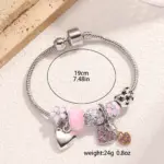 Pulsera de amor con cuentas de varios elementos para mujer, accesorios de joyería para la familia, regalo de vacaciones de fiesta de vestir diario, 1 unidad, 005 15