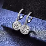 Nuevo 100% D VVS1 Pass Diamond Tester Pen Moissanite Stud 925 pendientes de plata esterlina para mujeres 2 certificados GRA Moissanite 4